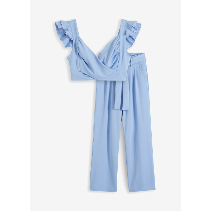 bonprix Tričko a nohavice (2-dielna sada), farba modrá 52417826