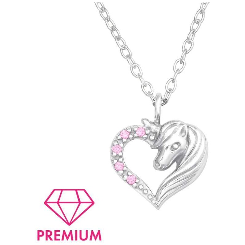 Glory detský strieborný náhrdelník Jednorožec 52418304