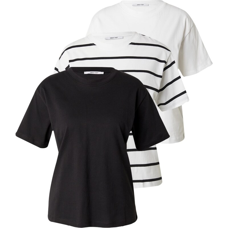 ABOUT YOU Tričko Astrid čierna / biela 54151579