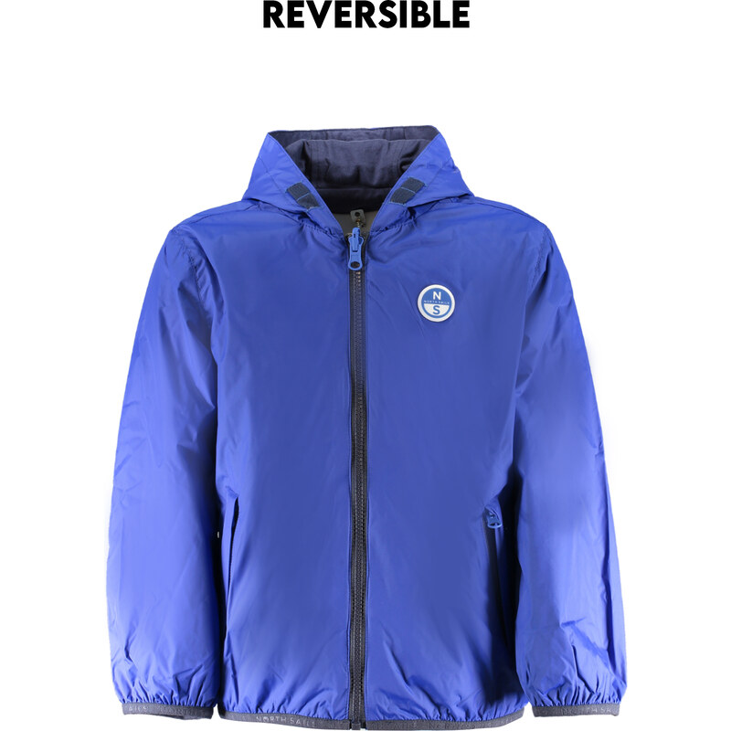 North Sails Obojstranná modrá športová bunda pre deti 64704136