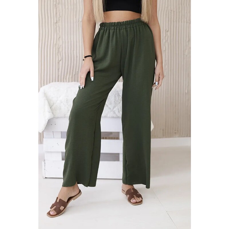 Kesi Włoski Wide khaki trousers 60754235