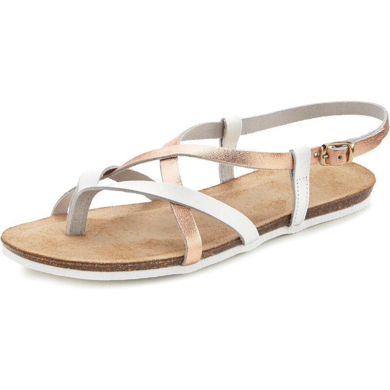 VIVANCE Žabky ružové zlato / biela 54352970