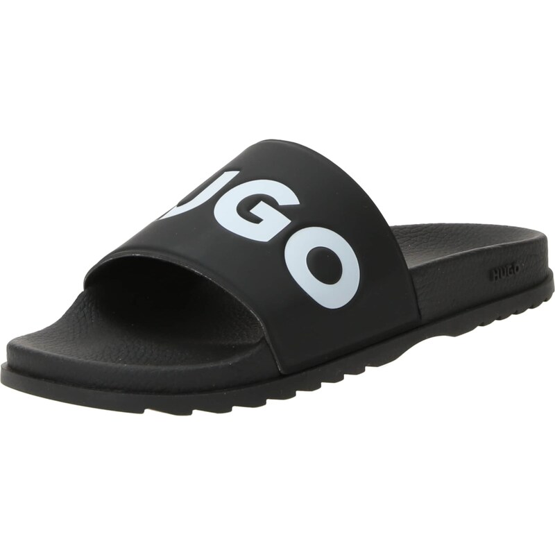 HUGO Šľapky Match It Slid čierna / biela 54279184