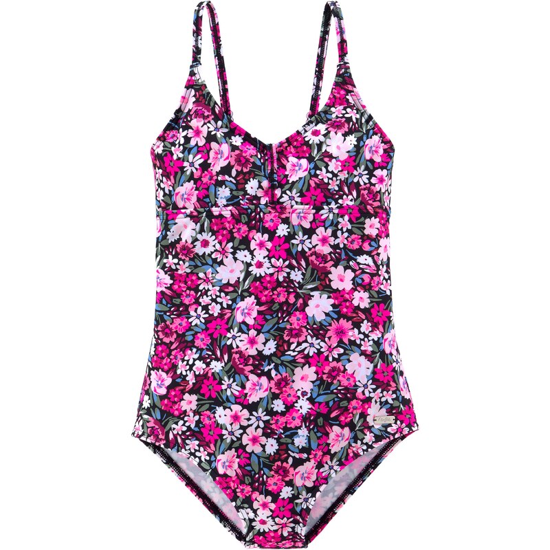 BUFFALO Jednodielne plavky neónovo ružová / svetloružová / čierna / 54350741