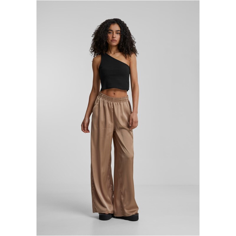 Urban Classics Womens cropped asymmetrical top black 50683783