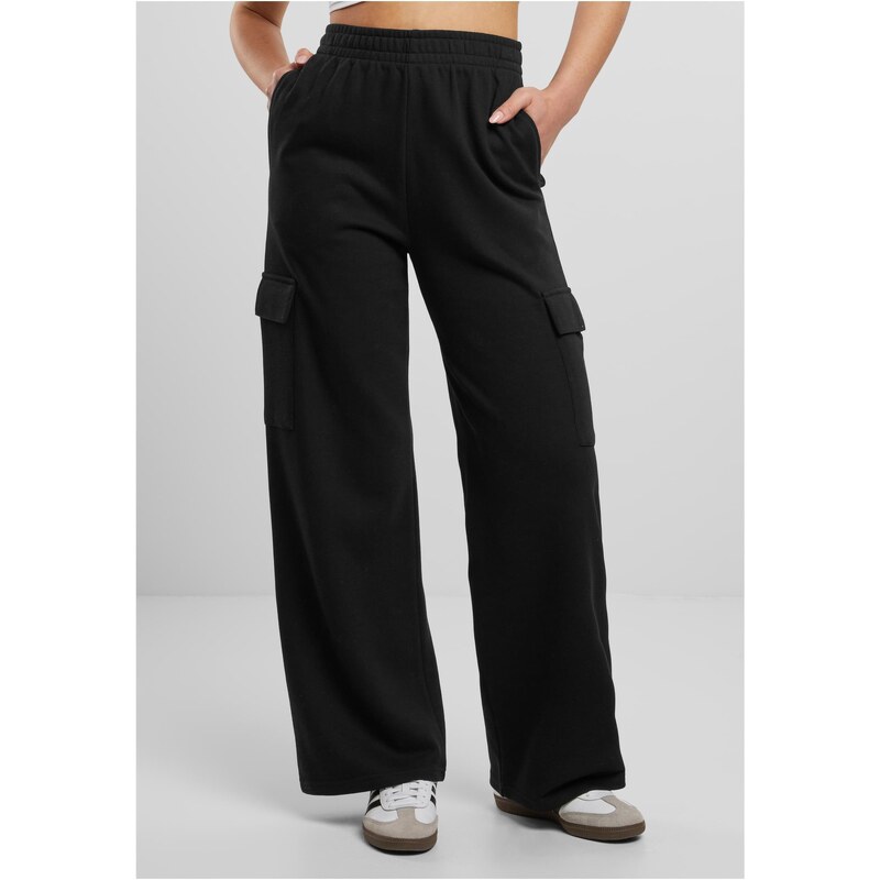 Urban Classics Womens Baggy Light Terry Sweat Sweatpants - Black 52465329