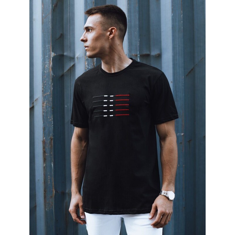 Dstreet Pútavé čierne tričko s potlačou 52495887