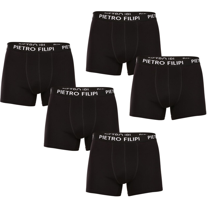 5PACK pánske boxerky Pietro Filipi čierné (5BCL002) 52162080