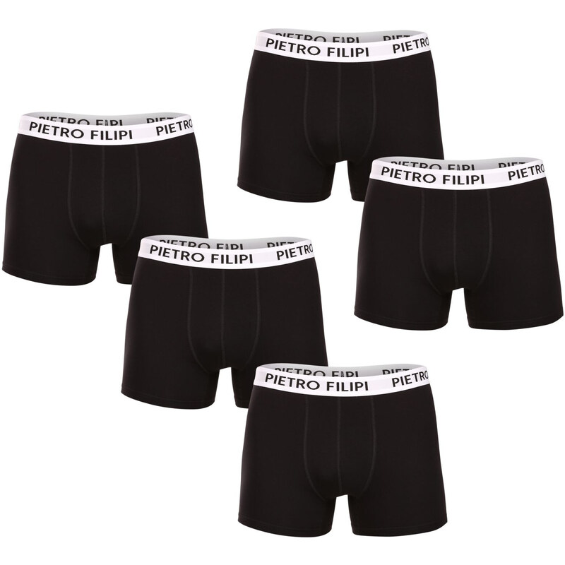 5PACK pánske boxerky Pietro Filipi čierné (5BCL003) 52159808