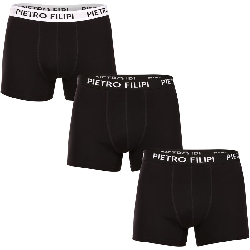 3PACK pánske boxerky Pietro Filipi čierné (3BCL006) 52159810