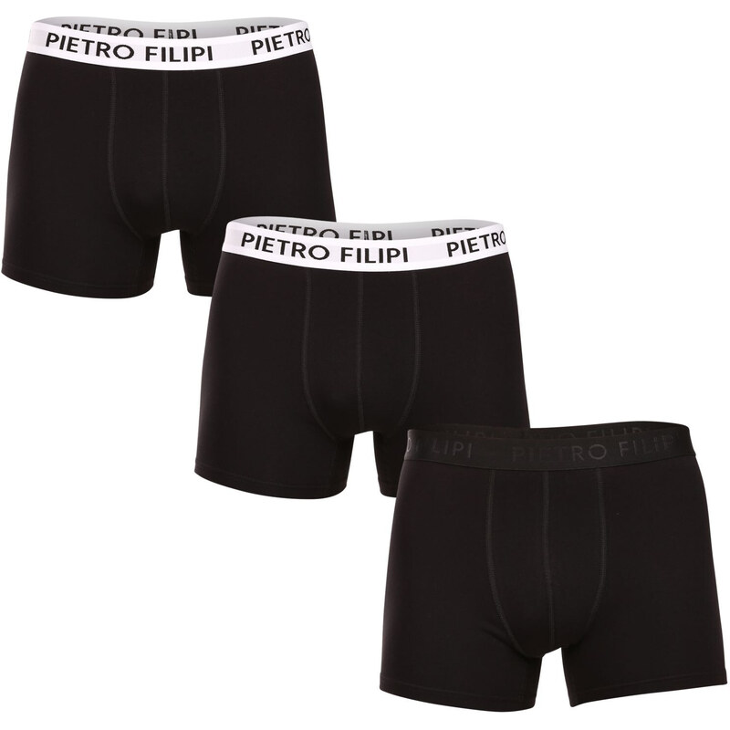 3PACK pánske boxerky Pietro Filipi čierné (3BCL007) 52159809