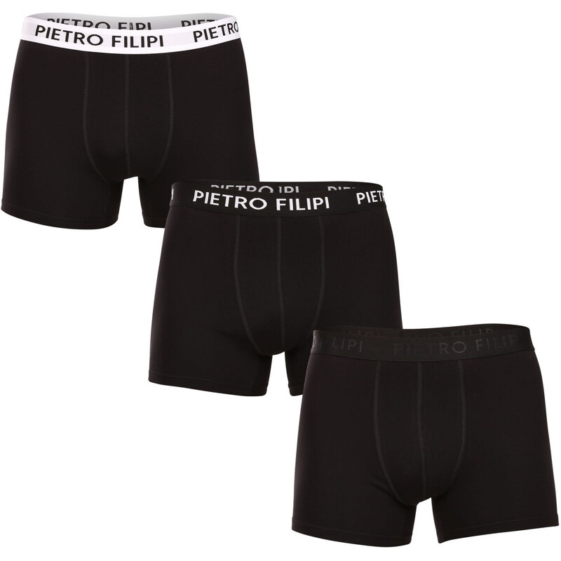 3PACK pánske boxerky Pietro Filipi čierné (3BCL004) 52370161