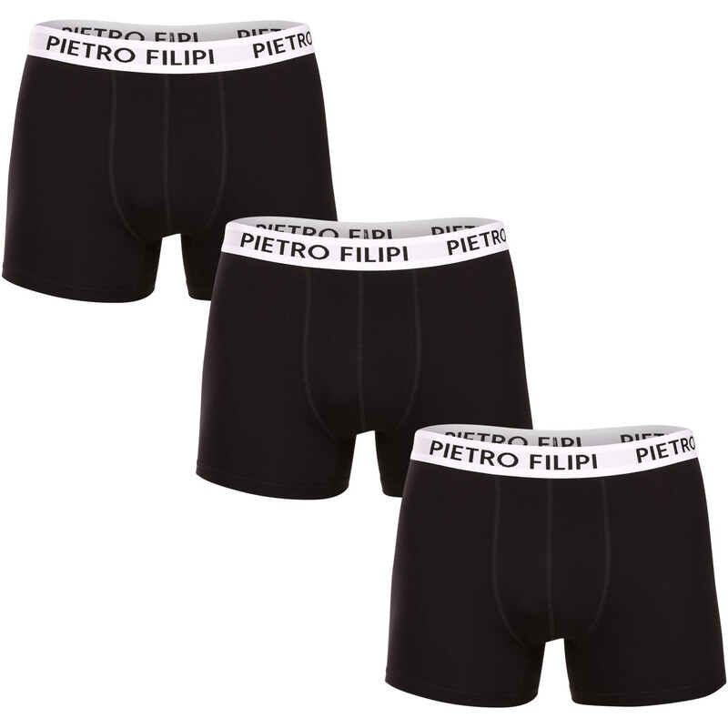3PACK pánske boxerky Pietro Filipi čierné (3BCL003) 52162083