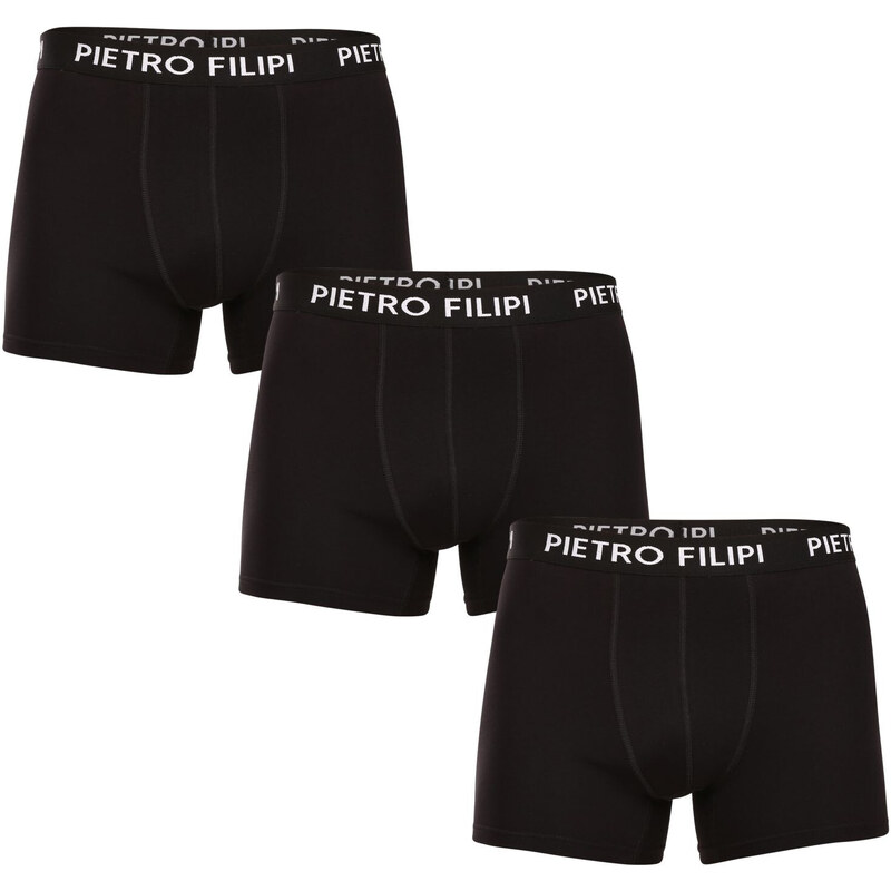 3PACK pánske boxerky Pietro Filipi čierné (3BCL002) 52162084