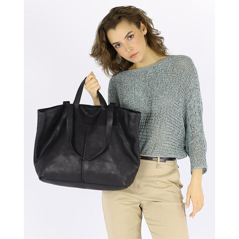 Marco Mazzini handmade MARCO MAZZINI Veľká kožená shopper taška s 51059733