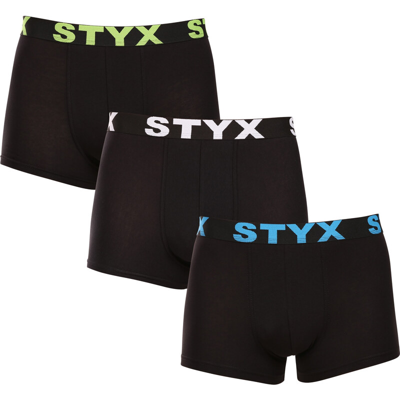 3PACK pánske boxerky Styx športová guma viacfarebné (G9606162) 15924272