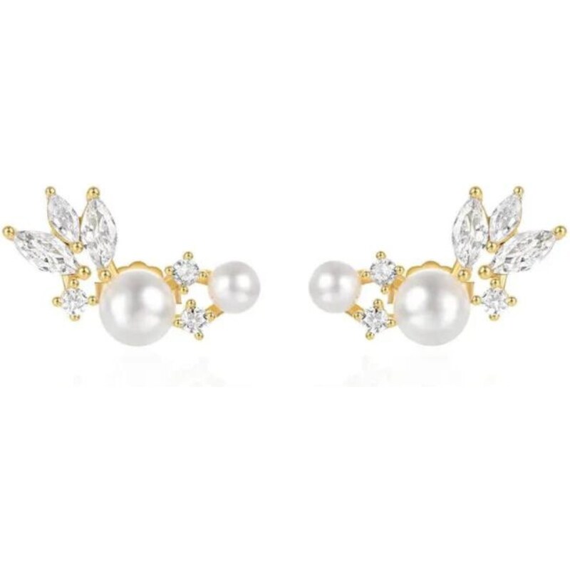 Olivie Strieborné náušnice ARIEL GOLD 8686 52537087