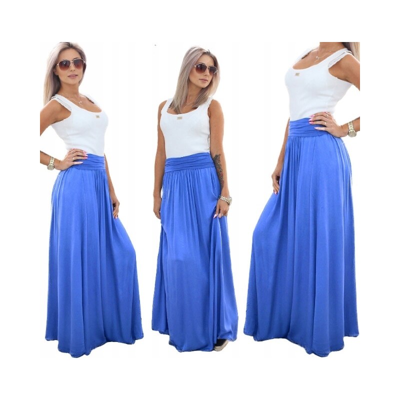 Fashionweek Dlhá letni sukňa z vzdušného materialu MF266 52527172