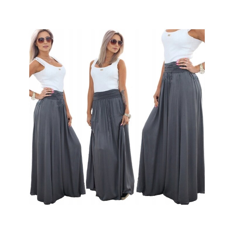 Fashionweek Dlhá letni sukňa z vzdušného materialu MF266 52527163