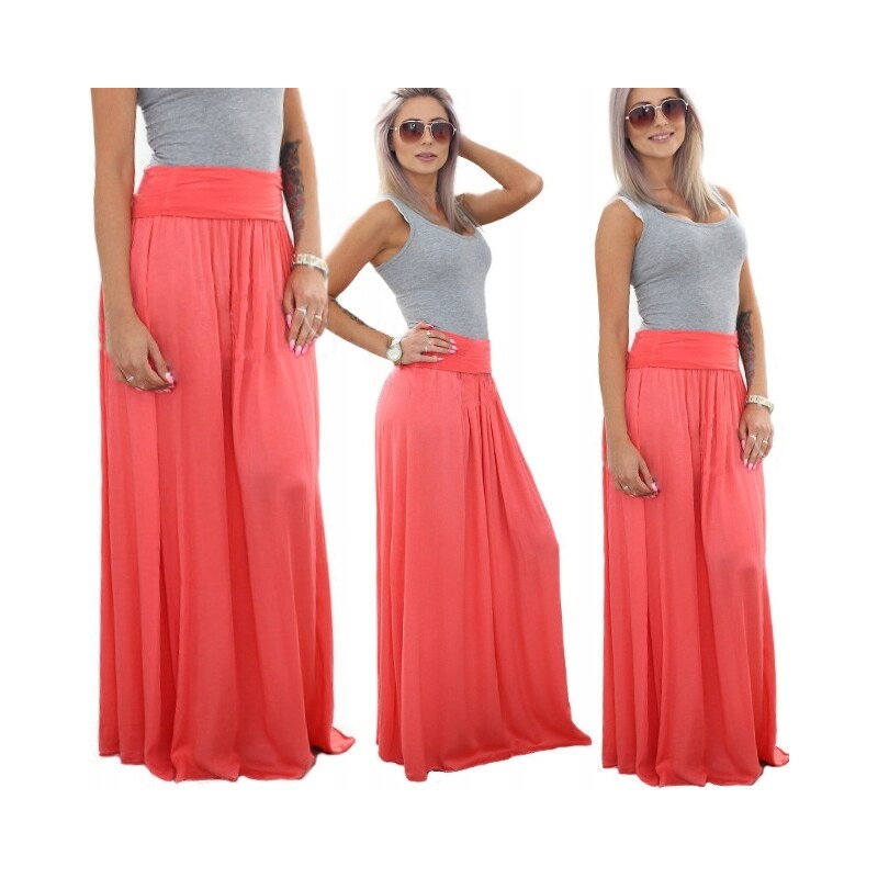 Fashionweek Dlhá letni sukňa z vzdušného materialu MF266 52527171