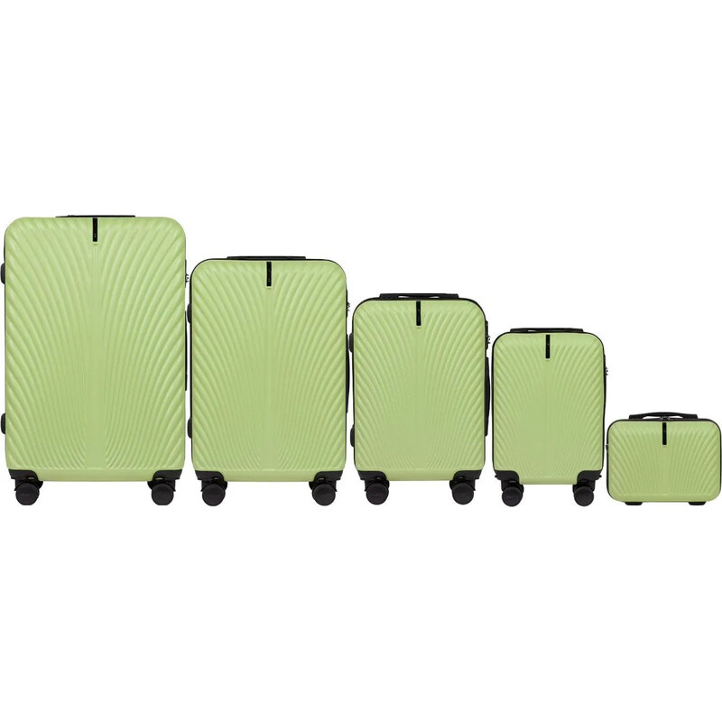 Pistaciová sada cestovných kufrov WINGS SWAN SN120-5, Set of 5 62721995