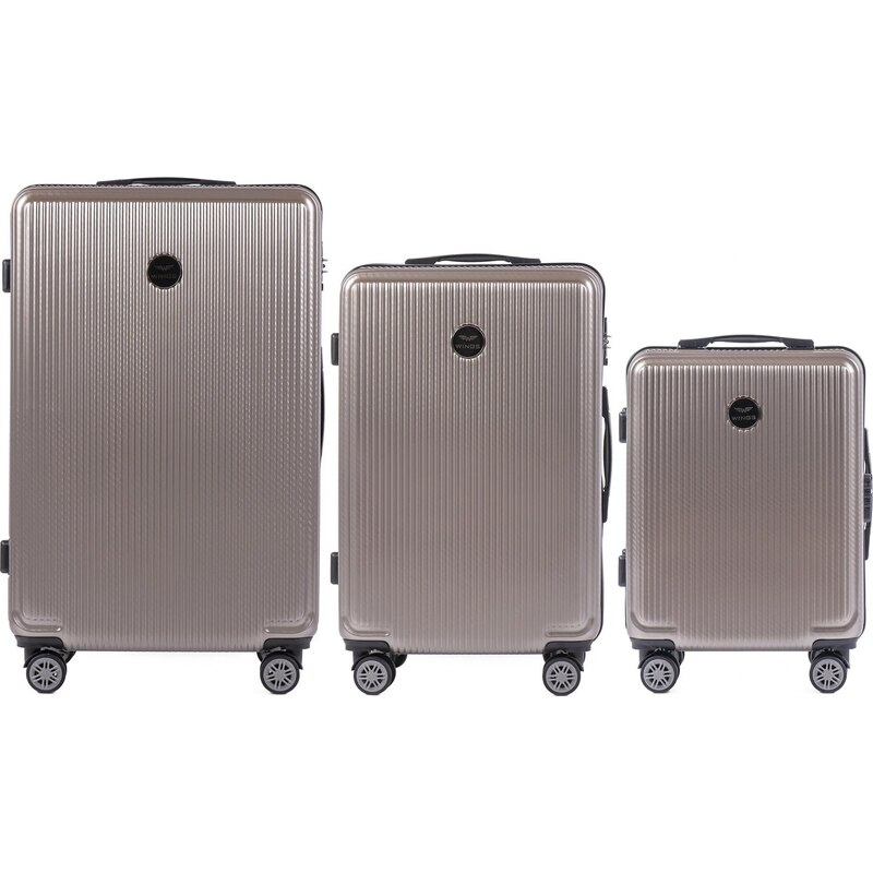 Sivo-béžová sada cestovných kufrov WINGS PRIME - PC AFRICAN EAGLE Set 57955308