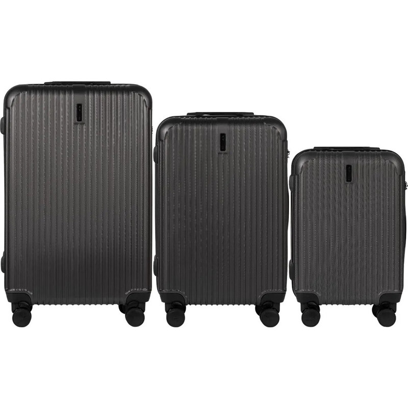 Tmavosivá sada cestovných kufrov EGRET TR059 (L,M,S) Wings, Dark Grey 62263301