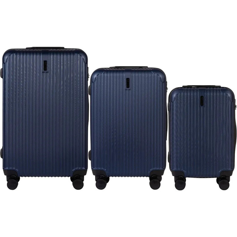 Tmavomodrá sada cestovných kufrov EGRET TR059, (L,M,S) Wings, Dark 62263303