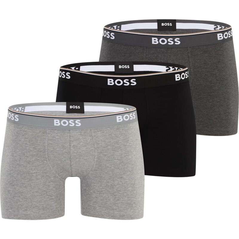 BOSS Boxerky Power sivá / tmavosivá / čierna 55684737
