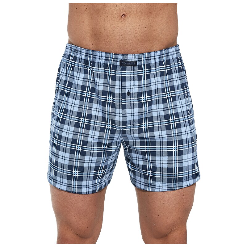 Cornette Pánske trenírky Comfort 2251 svetle modré káro 41089232