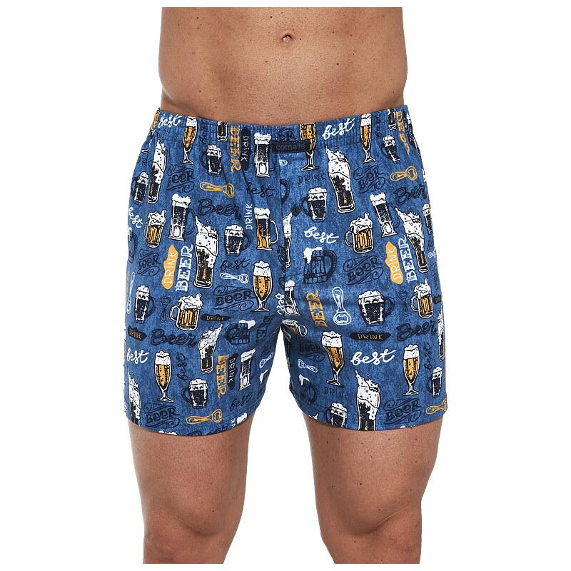 Cornette Pánske trenírky Classic 1137 modré s pivom 41089233