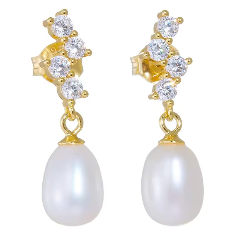 Olivie Strieborné náušnice PERLA GOLD 8703 52561410