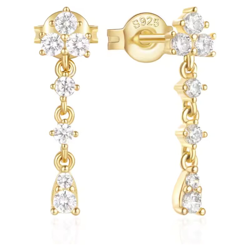 Olivie Strieborné náušnice ELSA GOLD 8698 52561405