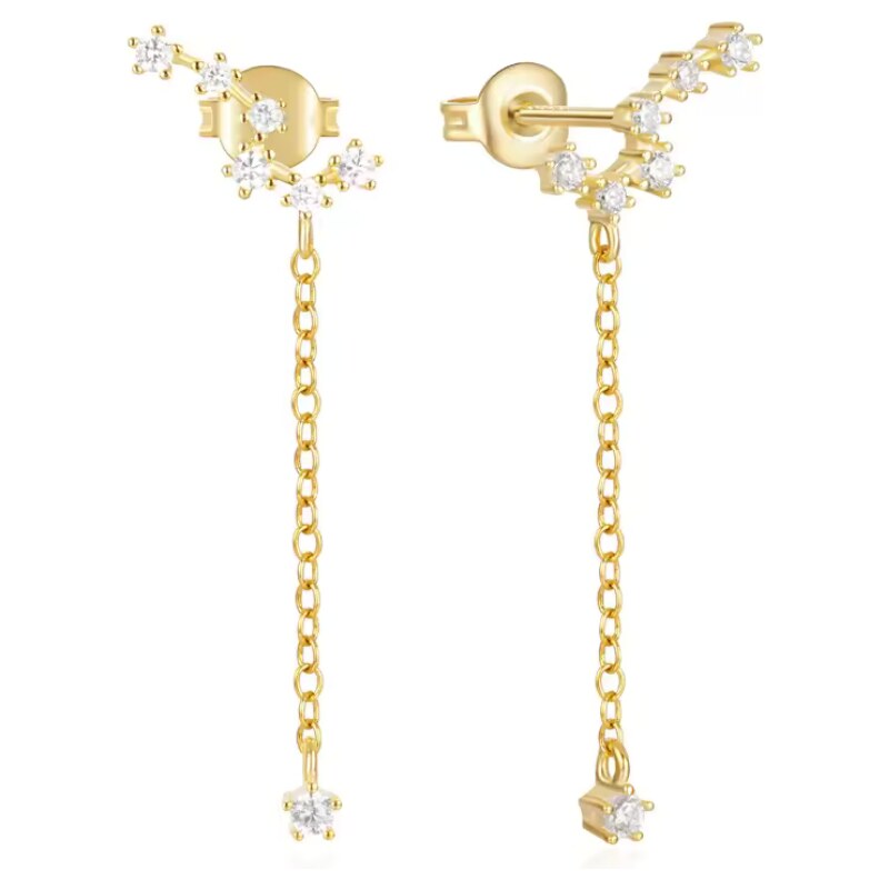 Olivie Strieborné náušnice PADAJÚCA HVIEZDA GOLD 8709 52561414