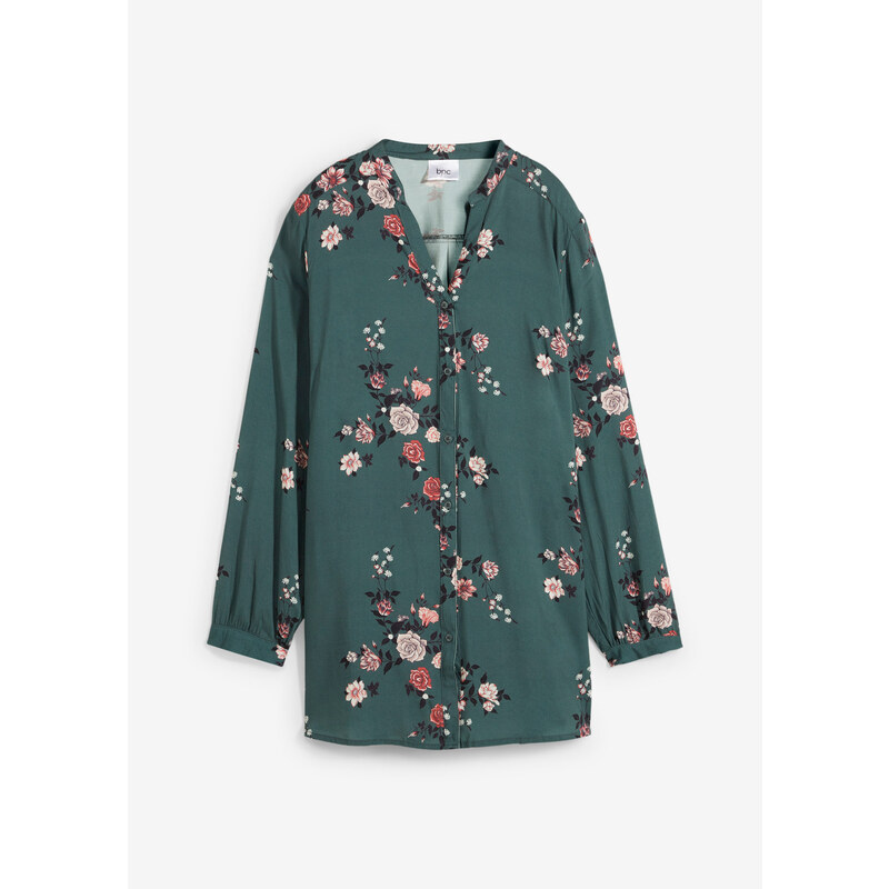 bonprix Dlhá tunika z padavej viskózy, farba zelená 44791611