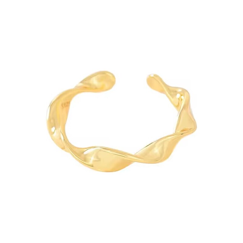 MAJYA Strieborný nastaviteľný prsteň BECCA pozlátený 10960 64581993