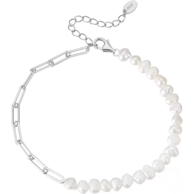 Olivie Strieborný perlový náramok 8722 52584575
