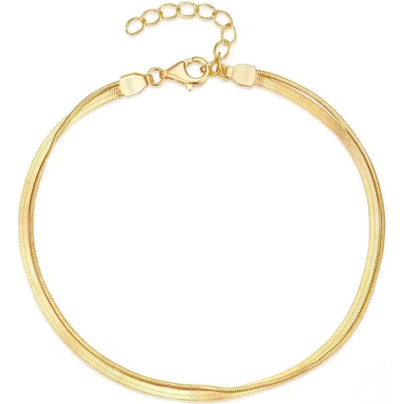 Olivie Strieborný náramok DVA PRAMENY GOLD 8718 52584571