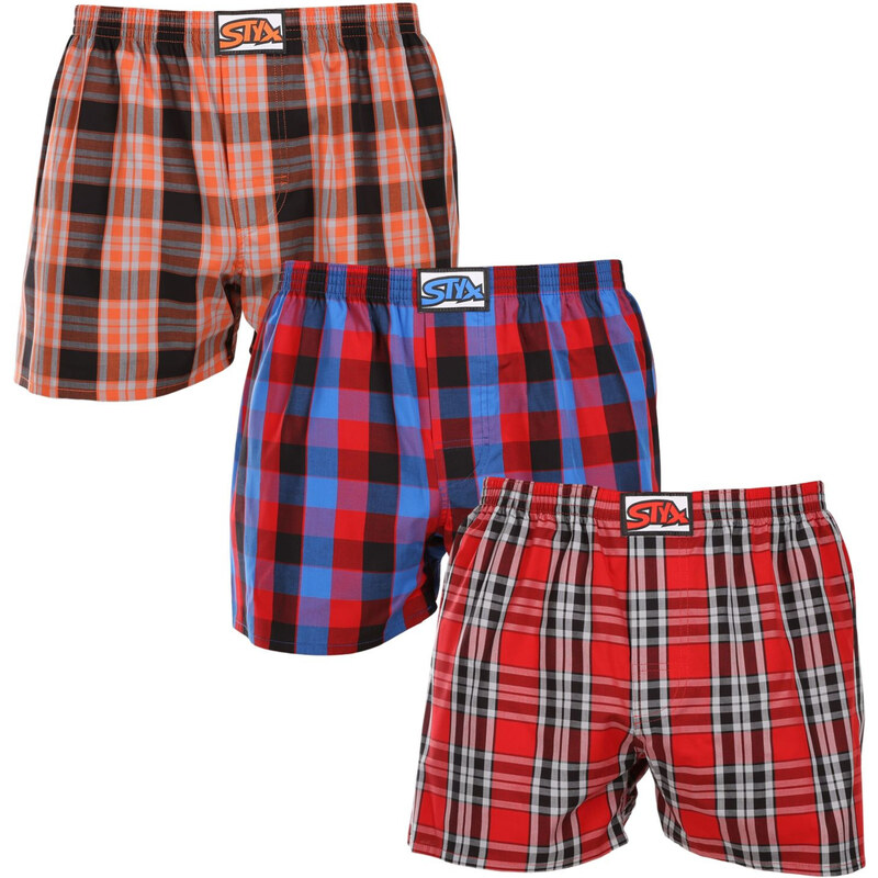 3PACK pánske trenky Styx klasická guma viacfarebné (3A102327) 52580899
