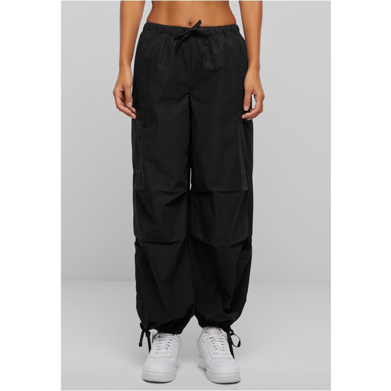 Urban Classics Womens Cargo Parashute Pants - Black 52583319