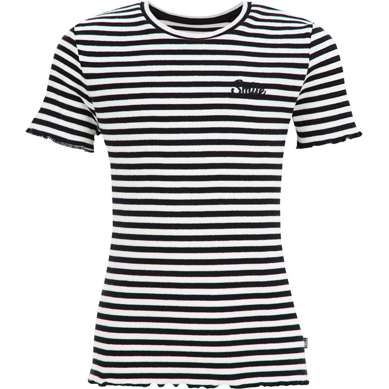 WE Fashion Tričko čierna / biela 54252781