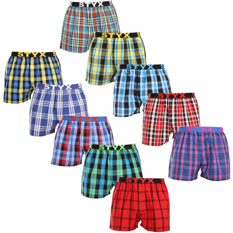 10PACK pánske trenky Styx športová guma viacfarebné (10B103140) 52595034