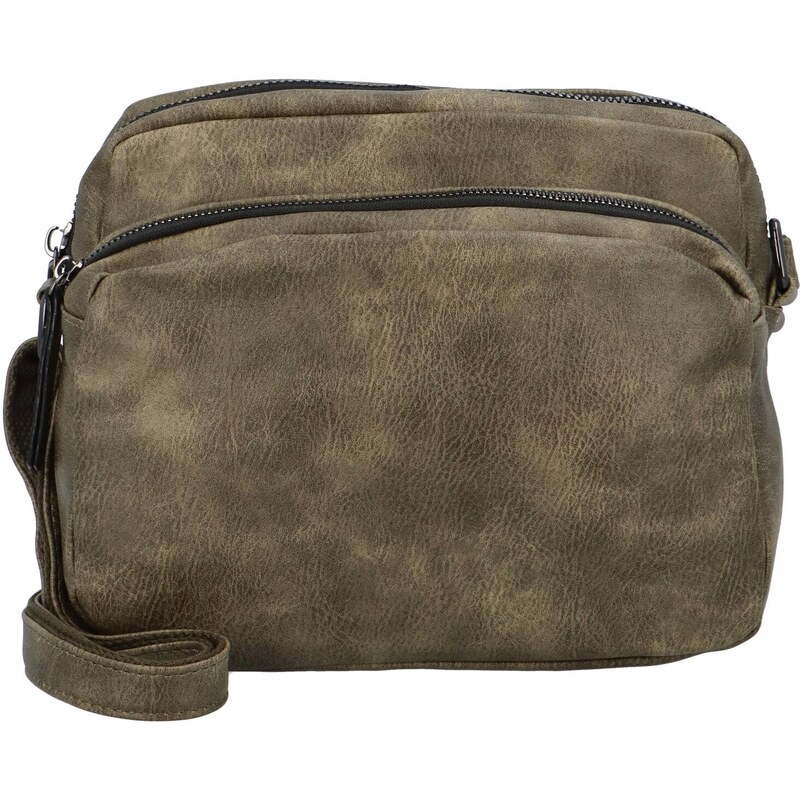 Dámska crossbody kabelka khaki - Paolo bags Denerie Khaki 52600729