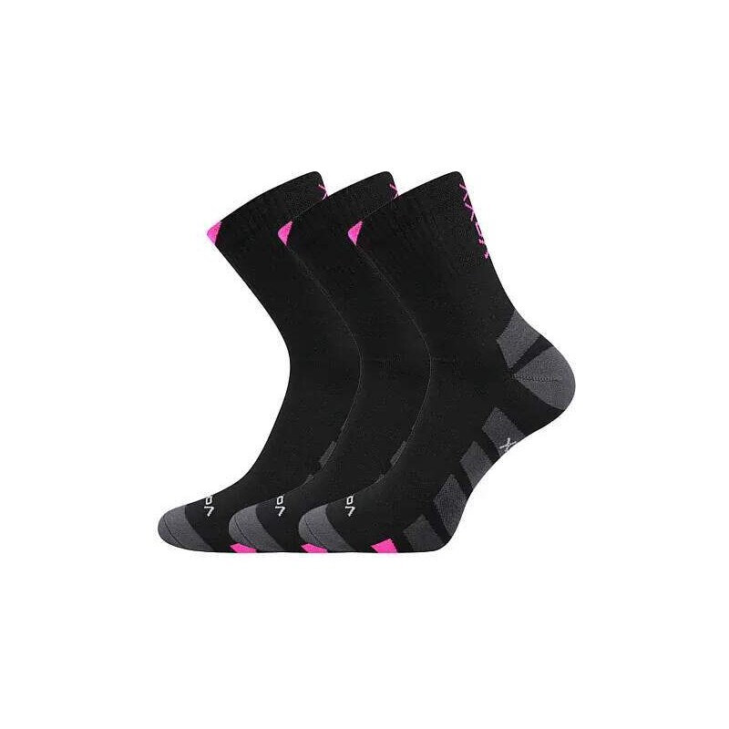 GASTL športové ponožky so striebrom VoXX Čierna / Magenta 35-38 3 páry 52601238