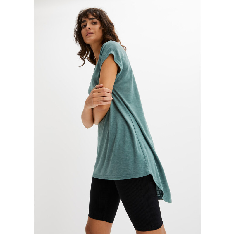 bonprix Dlhé tričko z viskózového materiálu, farba zelená 44896400