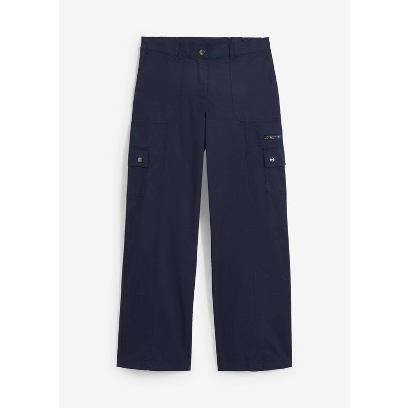 bonprix Kapsáčové džínsy, stredná výška pásu, dlhé, farba modrá 44799138