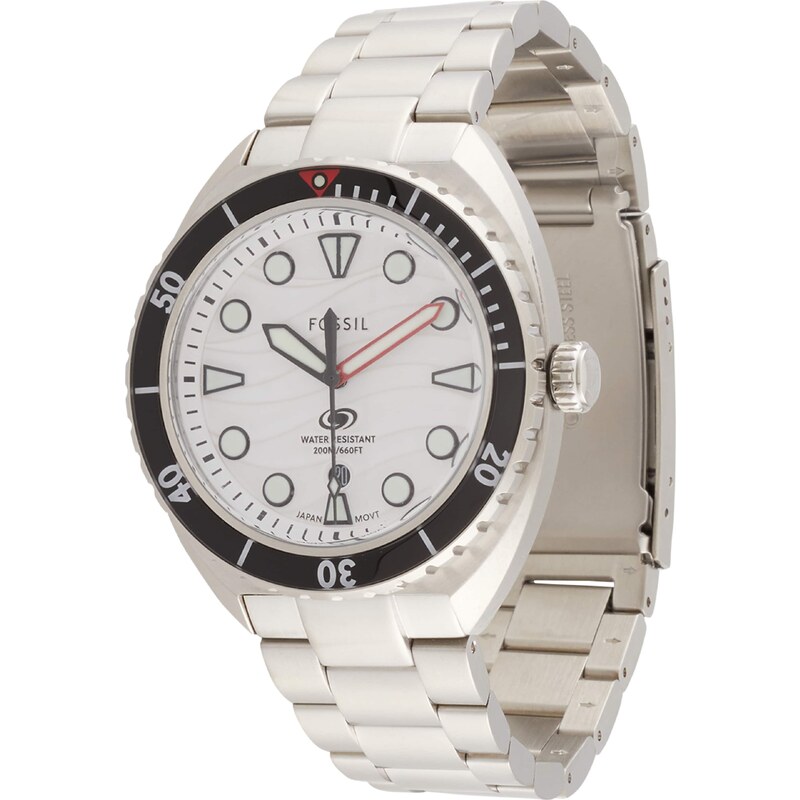 FOSSIL Analógové hodinky Breaker čierna / strieborná 54361355