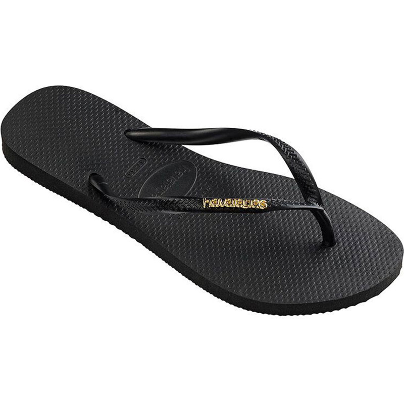 Havaianas Slim Logo Metallic Black Gold 68447638