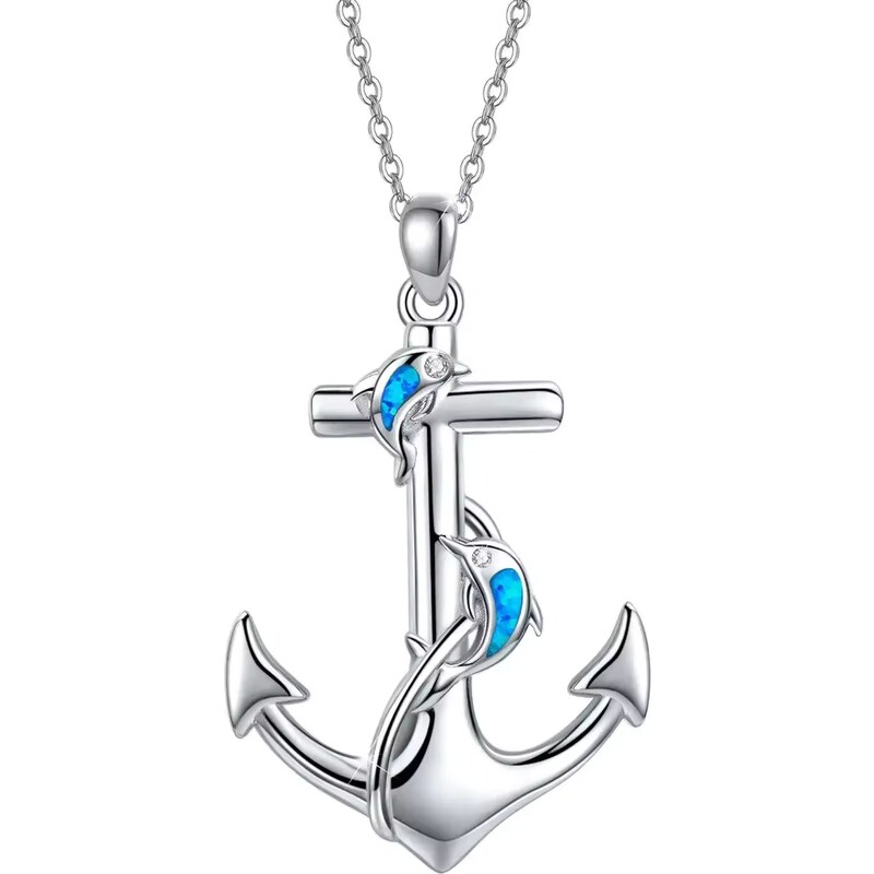 Olivie Strieborný náhrdelník KOTVA 8793 52656555