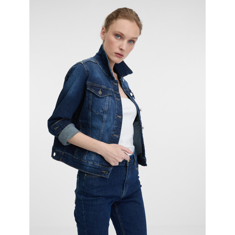 Tmavomodrá dámska džínsová bunda ORSAY 66036257